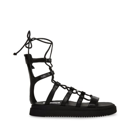 Black Steve Madden Mel Women's Platform Sandals | PH 1239GFI